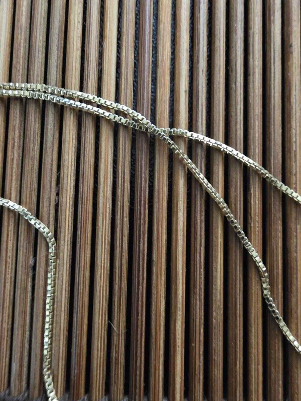 925 Silver Box Yellow Gold Chain
